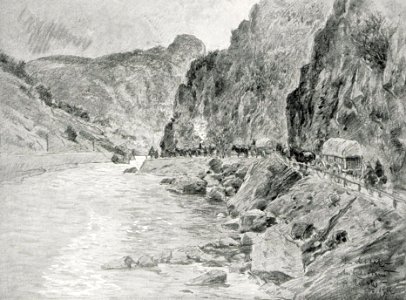 1916 - Albert Reich - Valea Oltului, coloana germana la Calimanesti p35