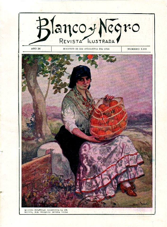 1916-02-20, Blanco y Negro, Mujeres españolas. Carmencica la del huerto, Medina Vera