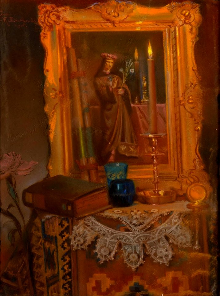 Kazimierz Bieńkowski - Martwa natura z lustrem