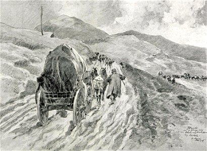 1916 - Albert Reich - Batalia de la Ramnicu Sarat, spre vârful Spidele p60