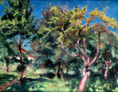Wojciech Weiss - Orchard by artist's house in Kalwaria Zebrzydowska
