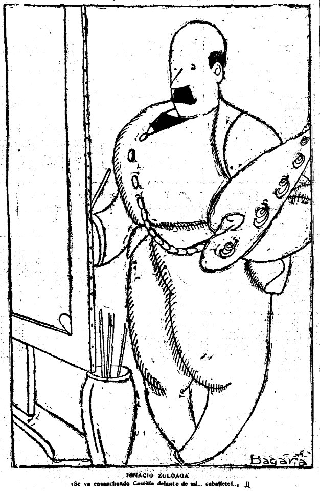 1918-04-22, El Sol, Ignacio Zuloaga, Bagaría