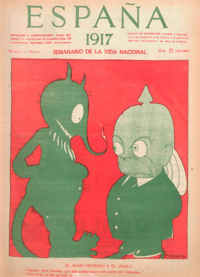 1917-03-01, España, El sabio prusiano y el diablo, Bagaría
