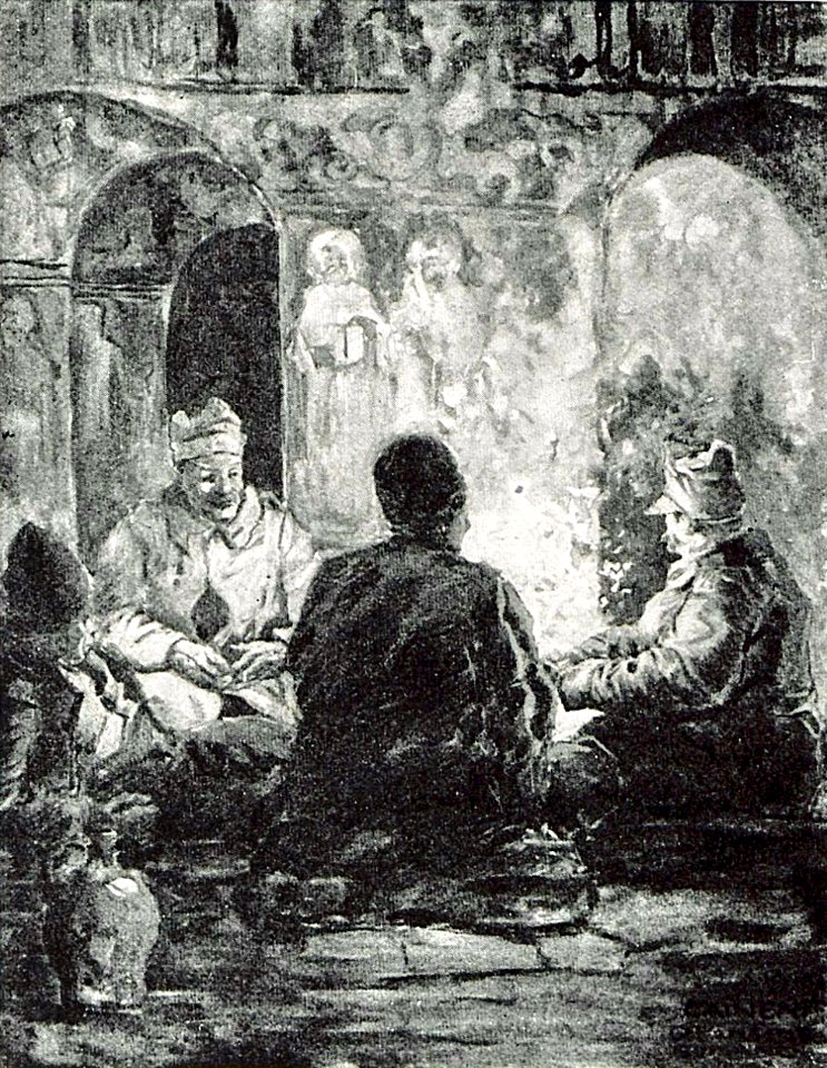 1916 - Albert Reich - Valea Oltului, prizonieri romani in Biserica din Caineni p31