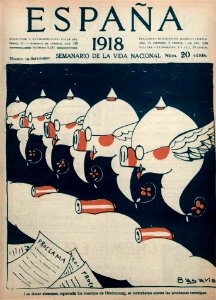 1918-09-19, España, Las almas alemanas, siguiendo los consejos de Hindenburg, se atrincheran contra las proclamas enemigas, Bagaría