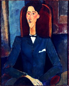 1916, Modigliani, Jean Cocteau. Free illustration for personal and commercial use.