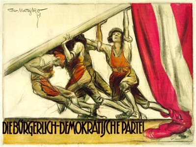 1919 election poster - Die bürgerlich-demokratische Partei