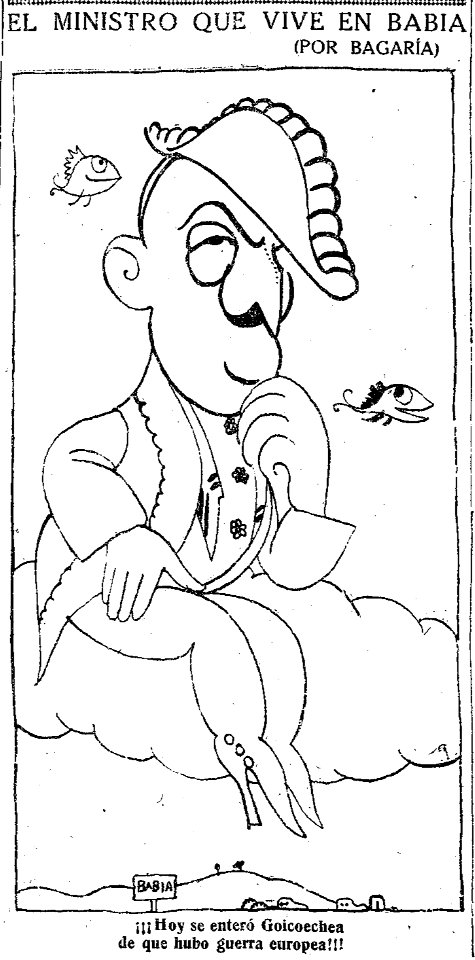 1919-06-14, El Sol, El ministro que vive en Babia, Bagaría