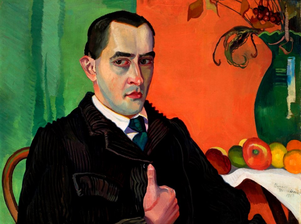 Witkiewicz Self-portrait with apples