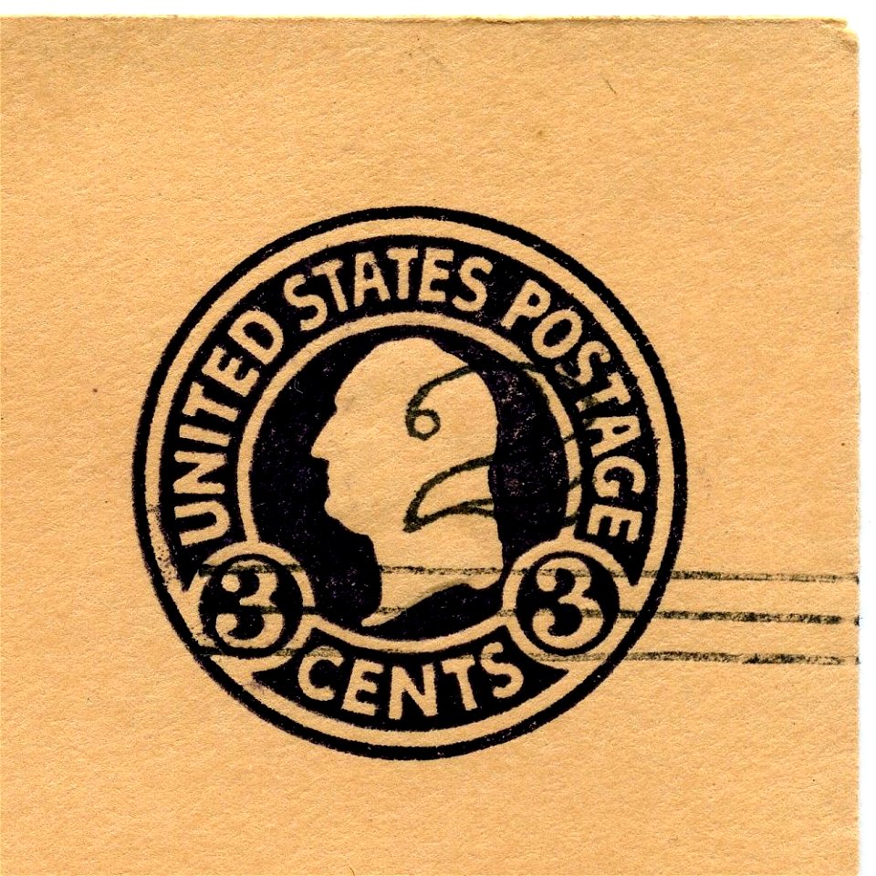 1920 US Stamped Envelope 2cent revaluation