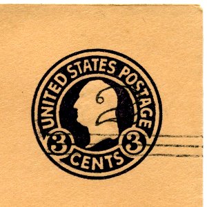 1920 US Stamped Envelope 2cent revaluation