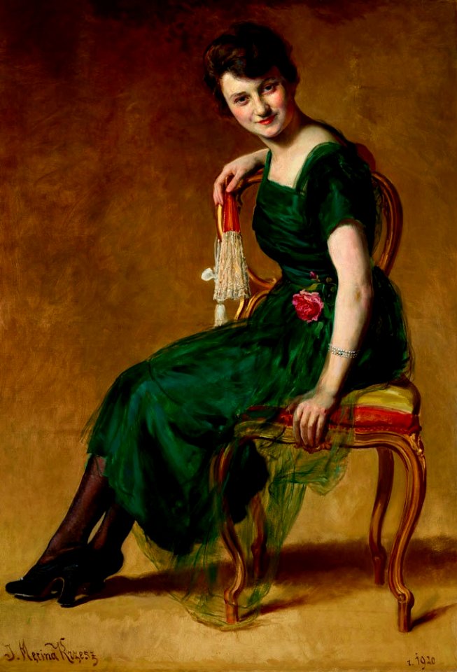 Józef Męcina-Krzesz - Portret kobiecy 1920