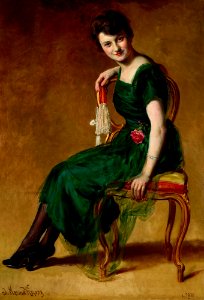 Józef Męcina-Krzesz - Portret kobiecy 1920