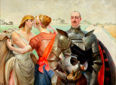 Jacek Malczewski - Aleksander Wielopolski z postaciami alegorycznymi