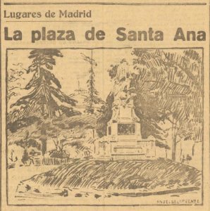 1921-12-06, El Liberal, Lugares de Madrid, La plaza de Santa Ana, Ángel de la Fuente