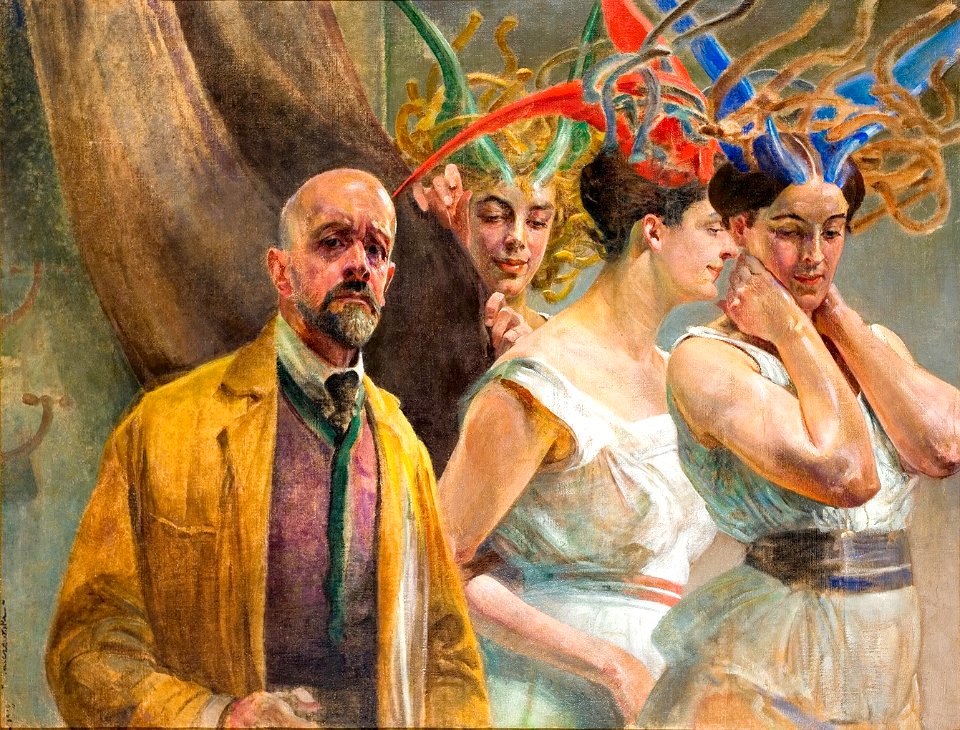 Jacek Malczewski - Autoportret z Gorgonami 1919