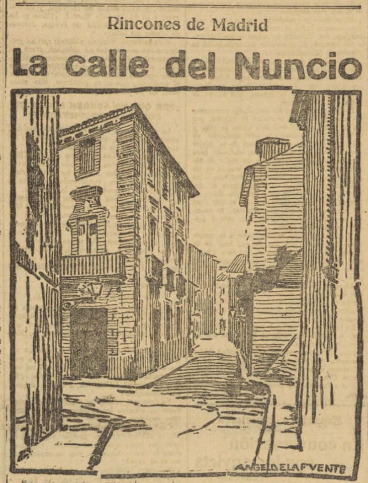 1921-12-28, El Liberal, Rincones de Madrid, La calle del Nuncio, Ángel de la Fuente