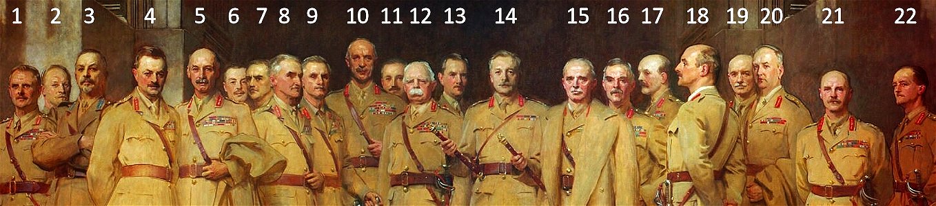1922 John Singer Sargent - General Officers of World War I - Detail