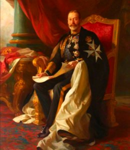 HM King George V as Grand Master. Free illustration for personal and commercial use.