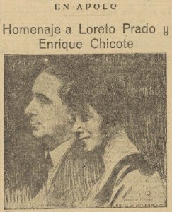 1922-01-21, El Liberal, En Apolo, Homenaje a Loreto Prado y Enrique Chicote, Ángel de la Fuente