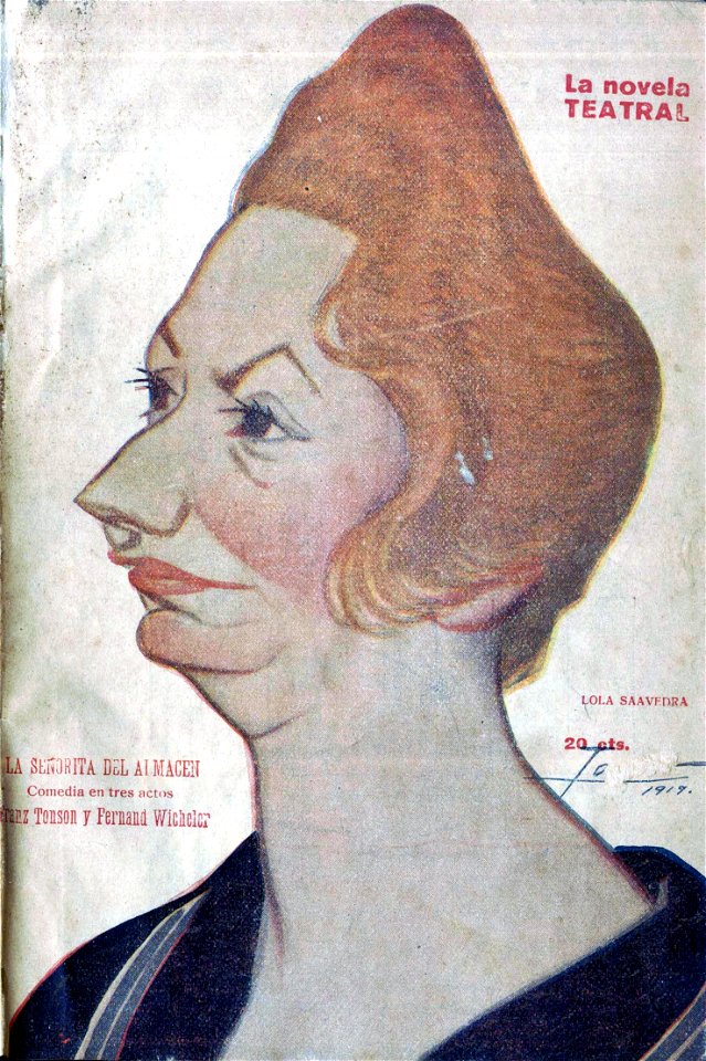 1920-01-04, La Novela Teatral, Lola Saavedra, Tovar