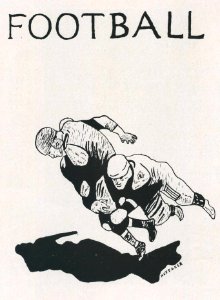 1923 Locust yearbook p. 093 (Football). Free illustration for personal and commercial use.