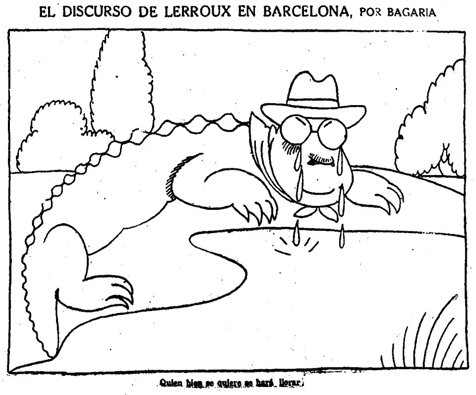 1922-03-28, El Sol, El discurso de Lerroux en Barcelona, Bagaría