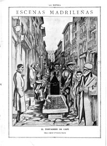 1923-02-24, La Esfera, Escenas madrileñas, El tostadero de café, Sancha