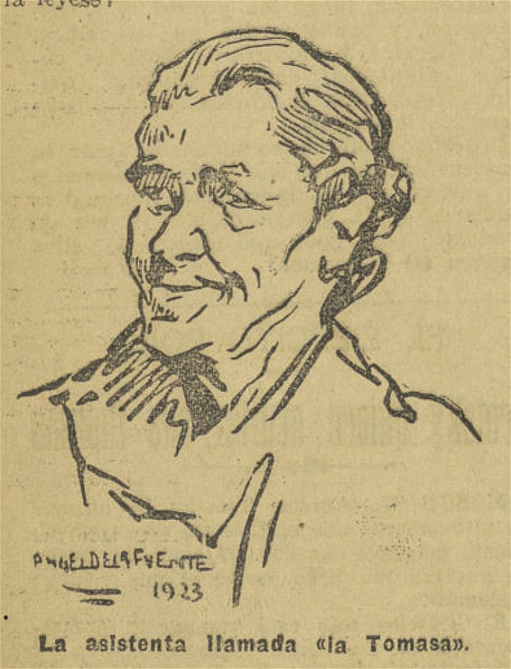 1923-12-28, El Liberal, La asistenta llamada «la Tomasa», Ángel de La Fuente