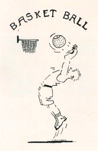 1923 Locust yearbook p. 105 (Basket Ball). Free illustration for personal and commercial use.