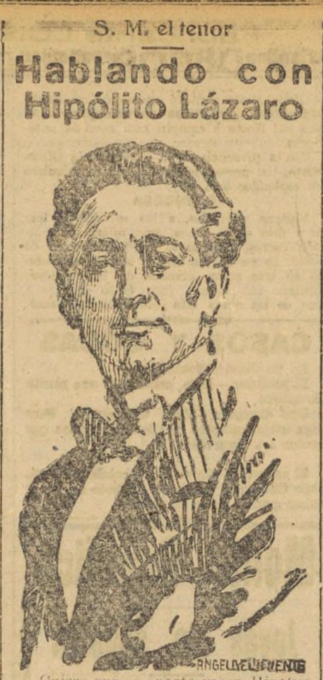 1922-01-03, El Liberal, Hablando con Hipólito Lázaro, Ángel de la Fuente