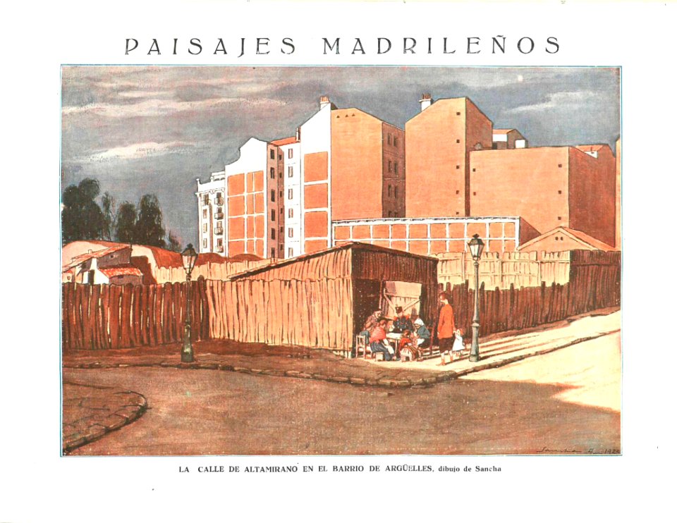 1924-02-23, La Esfera, Paisajes madrileños, La calle de Altamirano en el barrio de Argüelles, Sancha