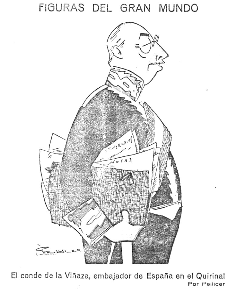 1924-06-11, El Imparcial, Figuras del gran mundo, El conde de la Viñaza, embajador de España en el Quirinal, Pellicer