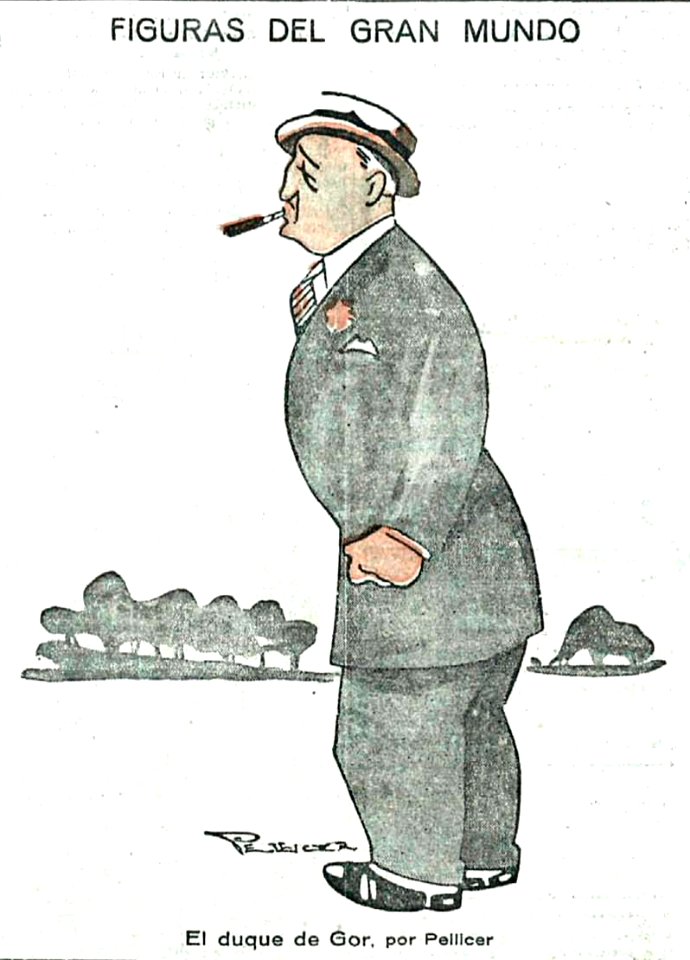 1924-06-15, El Imparcial, Figuras del gran mundo, El duque de Gor, Pellicer