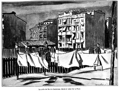1924-08-30, La Esfera, La villa de los solares, Luis Bello, Francisco Sancha (cropped) La calle de Benito Gutiérrez desde el solar de la Paca