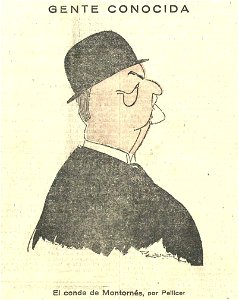 1925-01-10, El Imparcial, Gente conocida, El conde de Montornés, Pellicer