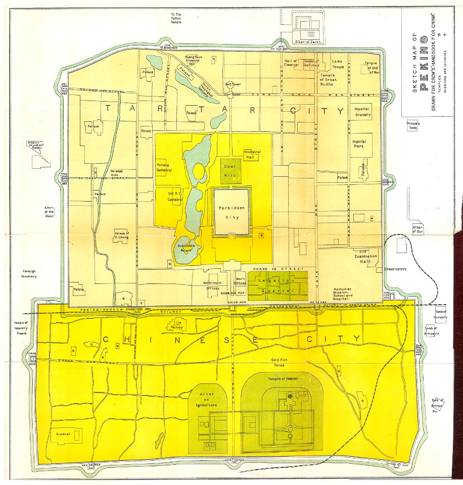 1925 Crow Plan of Beijing (Peking), China - Geographicus - Beijing-crow-1925