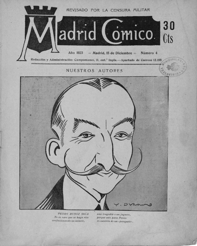 1923-12-15, Madrid Cómico, Pedro Muñoz Seca