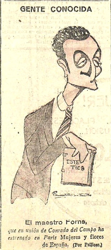 1925-02-08, El Imparcial, Gente conocida, El maestro Forns, Pellicer