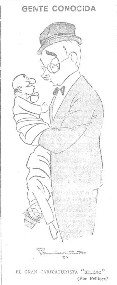 1925-03-19, El Imparcial, Gente conocida, El gran caricaturista Sileno, Pellicer