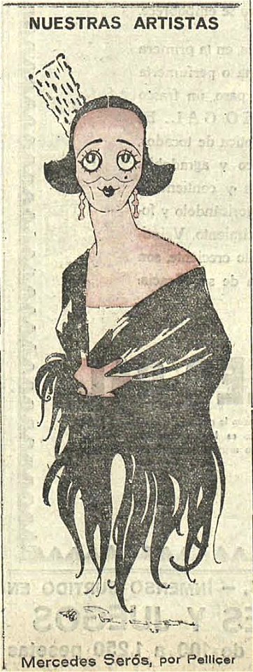 1925-03-04, El Imparcial, Nuestras artistas, Mercedes Serós, Pellicer