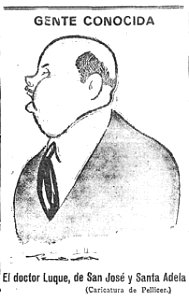 1925-03-12, El Imparcial, Gente conocida, El doctor Luque, de San José y Santa Adela, Pellicer