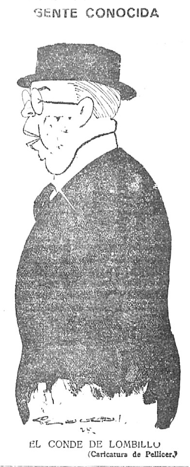 1925-07-04, El Imparcial, Gente conocida, El conde de Lombillo, Pellicer