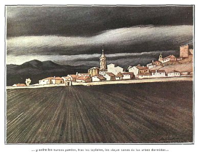 1925-06-06, La Esfera, Una exposición de Sancha, Paisajes de Ávila, Y entre los surcos pardos, tras los tapiales, las viejas casas de las urbes dormidas, Sancha