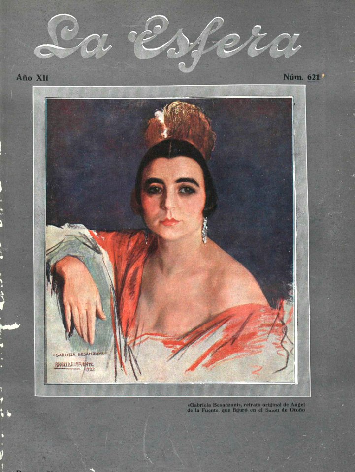 1925-11-28, La Esfera, Gabriela Besanzoni, Ángel de la Fuente