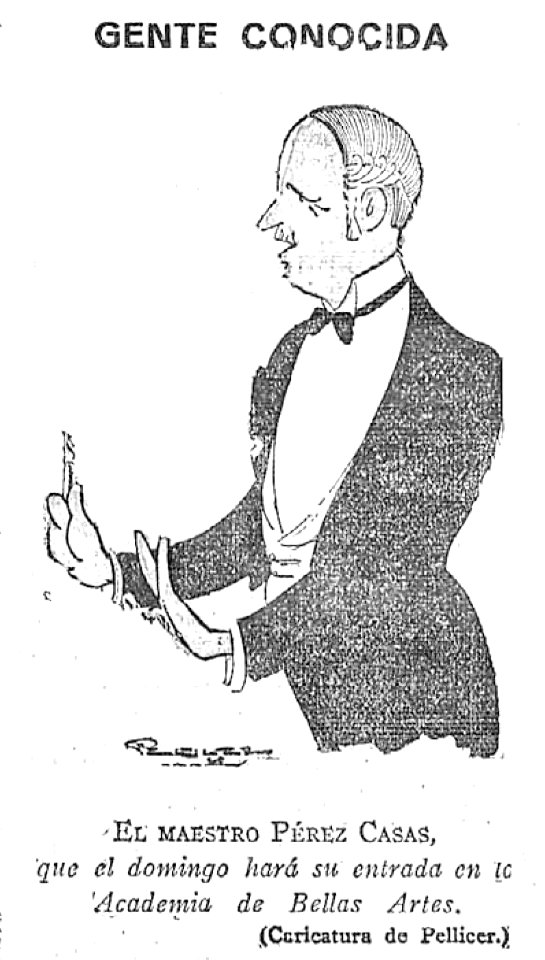 1925-06-26, El Imparcial, Gente conocida, El maestro Pérez Casas, Pellicer