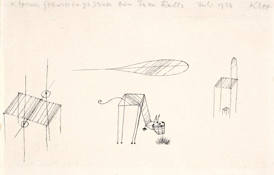 Klee Drawing with birthday wishes
