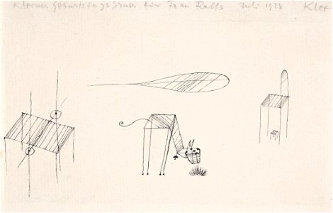 Klee Drawing with birthday wishes