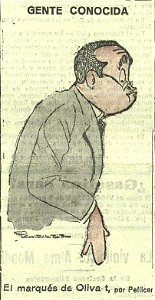 1925-02-19, El Imparcial, Gente conocida, El marqués de Olivart, Pellicer. Free illustration for personal and commercial use.