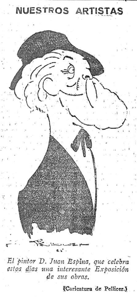 1925-06-12, El Imparcial, Nuestros artistas, El pintor Juan Espina, Pellicer